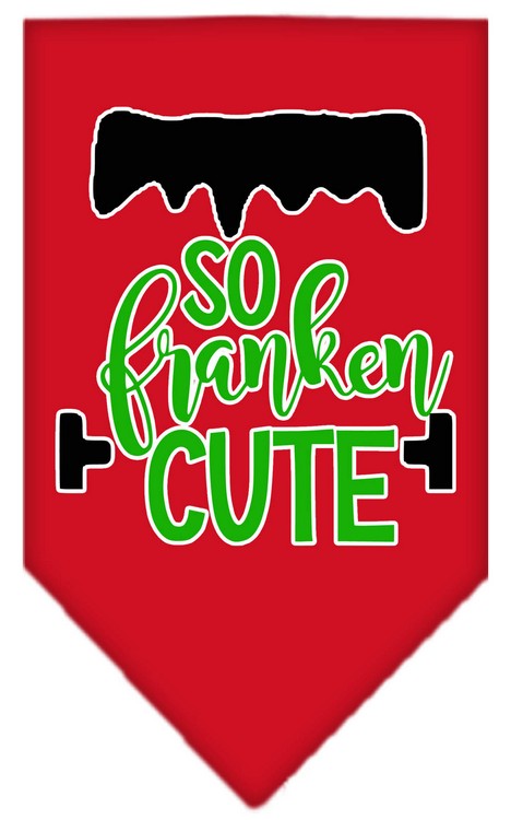 So Franken Cute Screen Print Bandana Red Large